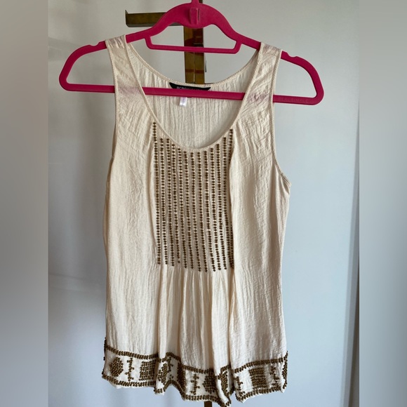 BCBGMAXAZRIA Beaded Top - Picture 1 of 8